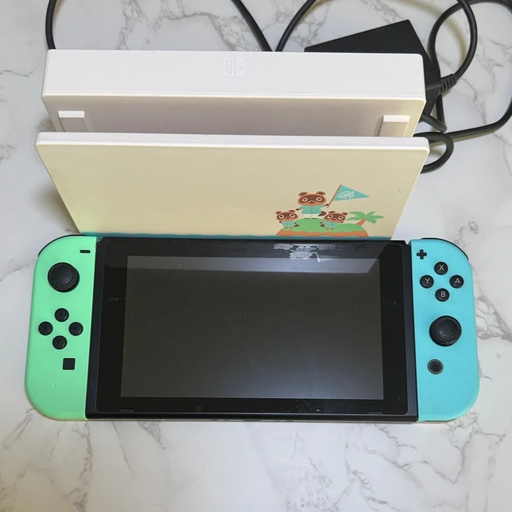 Nintendo Switch Console Animal Crossing Edition - Picture 1 of 15